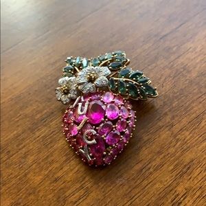 Juicy Couture strawberry crystal pin